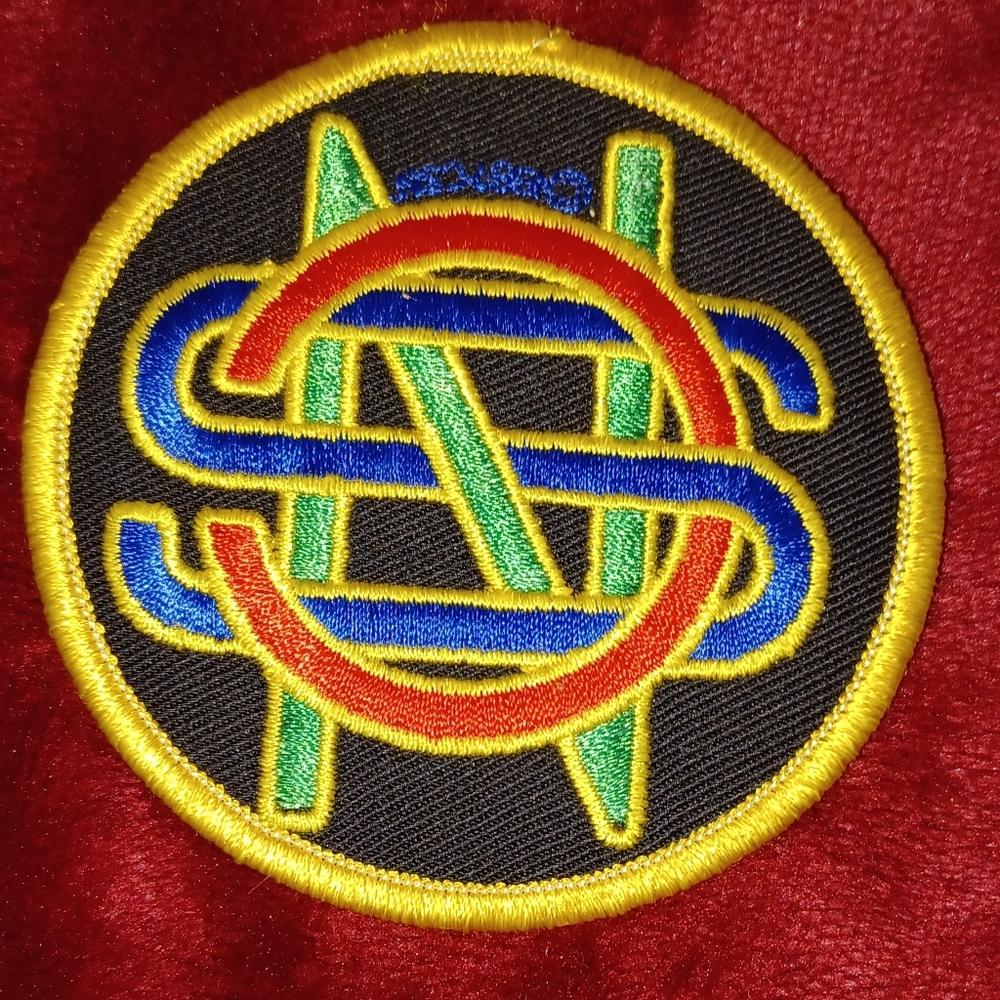 CS&N Embroidered Circular Patch with Red, Blue, Green, Yellow